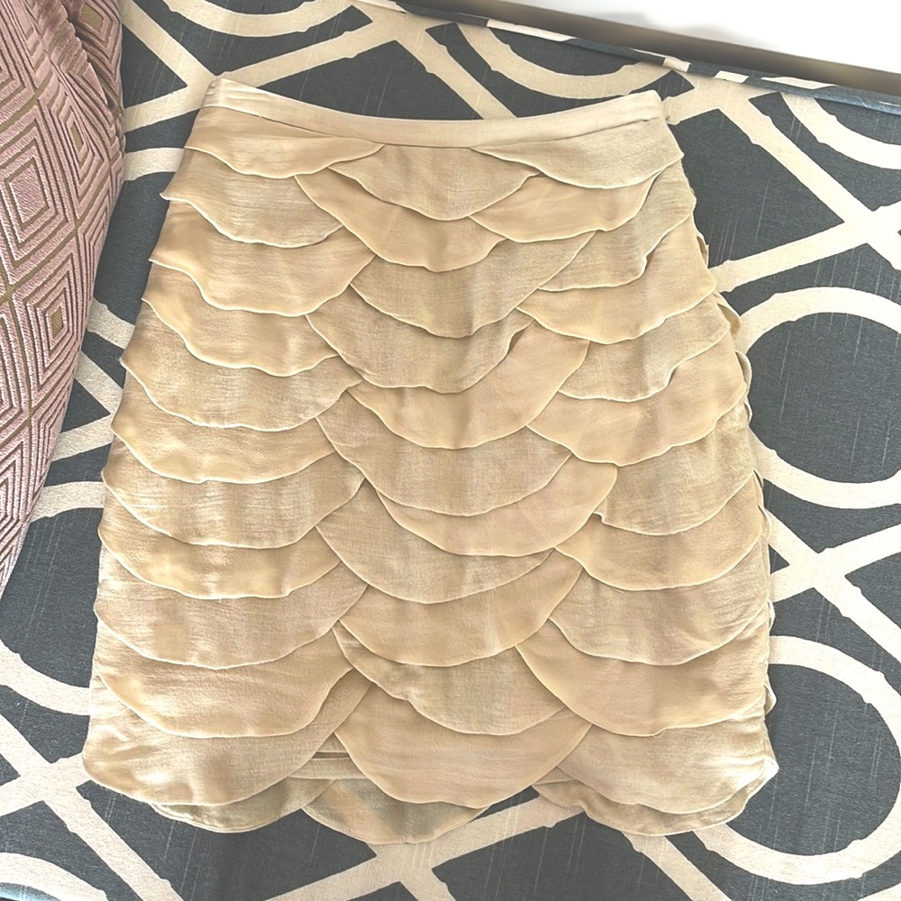 ROBERT RODRIGUEZ scalloped layered tiered skirt Anthropologie